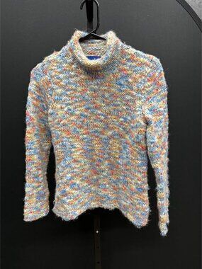 J.H. Collectibles Petite Multicolor Wool Blend Turtleneck Sweater